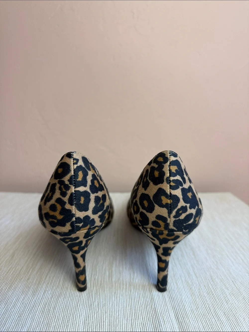 Life Stride Sevyn Leopard Print Pointed Toe Pumps - Tan & Black Sz 8